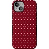 image:imageCasely iPhone 15 Plus Case  On the Dot  Maroon Polka Dot  Bold Protective Design  MagSafe Compatible Design