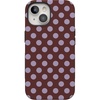 image:imageCasely iPhone 15 Plus Case  Spotted in SoHo  Burgundy Polka Dot  Bold Protective Design  Compatible with MagSafe