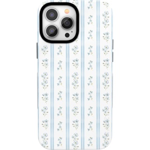 image:imageCasely iPhone 13 Pro Case  Cottage Stripe  Blue Floral  Bold Protective Design  Compatible with MagSafe