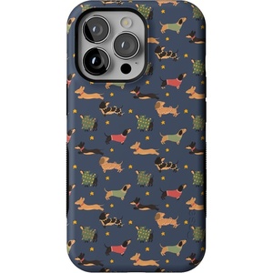 image:imageCasely iPhone 13 Pro Case  Dashing Doxies  Dachshund Dog  Bold Protective Design  MagSafe Compatible Design