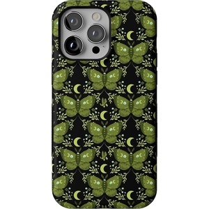 image:imageCasely iPhone 13 Pro Case  Mystic Moths  Green Twilight  Bold Protective Design  MagSafe Compatible Design
