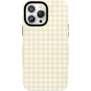 image:imageCasely iPhone 13 Pro Case  Pastel Picnic  Yellow Gingham  Bold Protective Design  Compatible with MagSafe