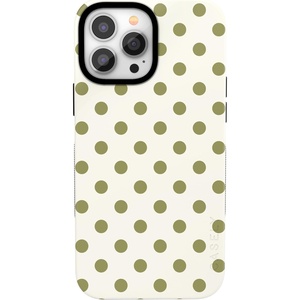 image:imageCasely iPhone 13 Pro Case  Spotted in SoHo  Green Polka Dot  Bold Protective Design  Compatible with MagSafe