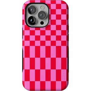 image:imageCasely iPhone 13 Pro Case  Vibe Check  Pink Checkerboard  Bold Protective Design  Compatible with MagSafe