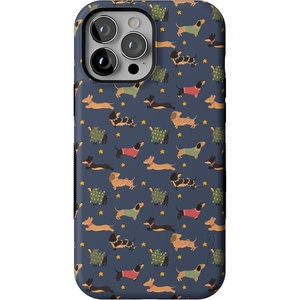 image:imageCasely iPhone 13 Pro Max Case  Dashing Doxies  Dachshund Dog  Bold Protective Design  MagSafe Compatible Design