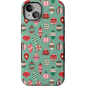 image:imageCasely iPhone 14 Case  All Decked Out  Festive Ornaments  Bold Protective Design  MagSafe Compatible Design