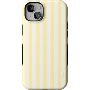 image:imageCasely iPhone 14 Plus Case  Butter Yellow Stripes  Sunday Best  Bold Protective Design  Compatible with MagSafe