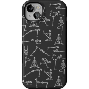 image:imageCasely iPhone 14 Plus Case  Corpse Pose  Skeleton Yoga  Bold Protective Design  Compatible with MagSafe