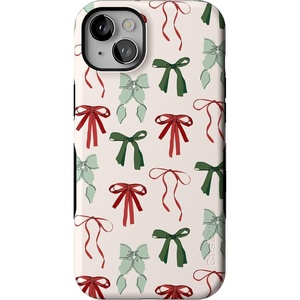 image:imageCasely iPhone 14 Plus Case  Festive Girlie  Holiday Bows  Bold Protective Design  MagSafe Compatible Design