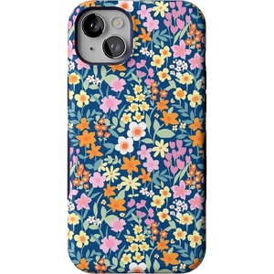 image:imageCasely iPhone 14 Plus Case  Full Bloom  Navy Floral  Bold Protective Design  Compatible with MagSafe