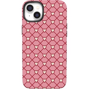 image:imageCasely iPhone 14 Plus Case  Love Locks  Pink Hearts  Bold Protective Design  MagSafe Compatible Design