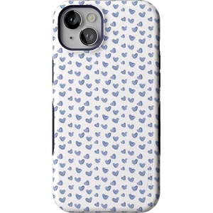image:imageCasely iPhone 14 Plus Case  Lovebug  Blue Hearts  Bold Protective Design  Compatible with MagSafe