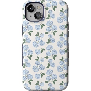 image:imageCasely iPhone 14 Plus Case  Nantucket Cottage  Blue Hydrangea  Bold Protective Design  Compatible with MagSafe