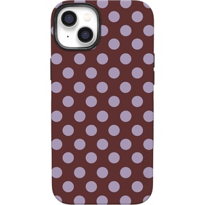 image:imageCasely iPhone 14 Plus Case  Spotted in SoHo  Burgundy Polka Dot  Bold Protective Design  Compatible with MagSafe