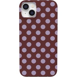 image:imageCasely iPhone 14 Plus Case  Spotted in SoHo  Burgundy Polka Dot  Compatible with MagSafe  Classic Ultra Slim Design