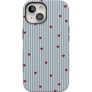 image:imageCasely iPhone 15 Plus Case  Love Lines  Blue Stripes  Bold Protective Design  MagSafe Compatible Design