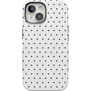 image:imageCasely iPhone 15 Plus Case  On the Dot  White Polka Dot  Bold Protective Design  Compatible with MagSafe