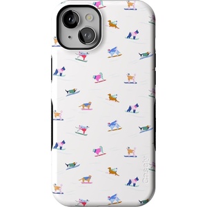 image:imageCasely iPhone 15 Plus Case  Powder Pups  Dog Sled  Bold Protective Design  MagSafe Compatible Design