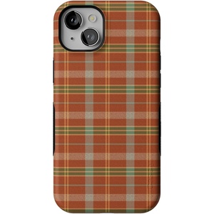 image:imageCasely iPhone 15 Plus Case  Spiced Chai  Fall Plaid  Bold Protective Design  MagSafe Compatible Design