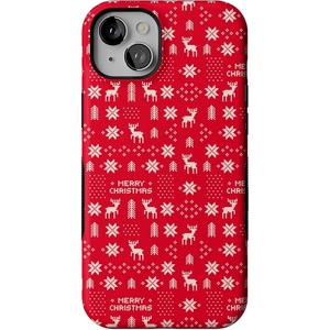 image:imageCasely iPhone 15 Plus Case  Stocking Stuffer  Christmas Knit  Bold Protective Design  MagSafe Compatible Design