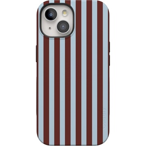 image:imageCasely iPhone 15 Plus Case  Sunday in Brooklyn  Chocolate Blue Stripes  Bold Protective Design  Compatible with MagSafe