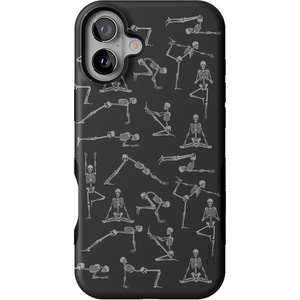 image:imageCasely iPhone 16 Case  Corpse Pose  Skeleton Yoga  Bold Protective Design  Compatible with MagSafe