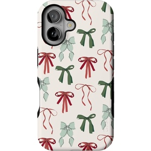 image:imageCasely iPhone 16 Case  Festive Girlie  Holiday Bows  Bold Protective Design  MagSafe Compatible Design