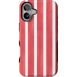 image:imageCasely iPhone 16 Case  Lost in Spots  Cheetah Print  Bold Protective Design  Compatible with MagSafeEast Coast Summer  Red Stripes