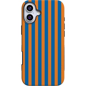 image:imageCasely iPhone 16 Case  Lost in Spots  Cheetah Print  Bold Protective Design  Compatible with MagSafeGo New York  Blue  Orange Stripes