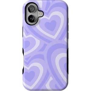 image:imageCasely iPhone 16 Case  Lost in Spots  Cheetah Print  Bold Protective Design  Compatible with MagSafeLove Song  Lavender Heart