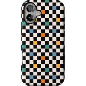 image:imageCasely iPhone 16 Case  Lost in Spots  Cheetah Print  Bold Protective Design  Compatible with MagSafeOld Skool  Retro Checkerboard