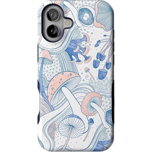 image:imageCasely iPhone 16 Case  Lost in Spots  Cheetah Print  Bold Protective Design  Compatible with MagSafeThe Fun Guy  Enchanted Forest Mushroom Floral