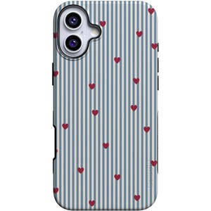 image:imageCasely iPhone 16 Case  Love Lines  Blue Stripes  Bold Protective Design  MagSafe Compatible Design