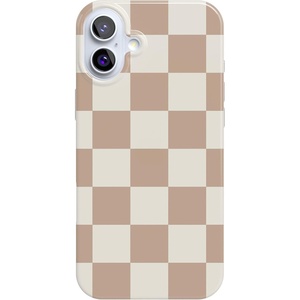 image:imageCasely iPhone 16 Case  Love Song  Lavender Heart  Compatible with MagSafe  Classic Ultra Slim DesignFit Check  Beige Checkerboard