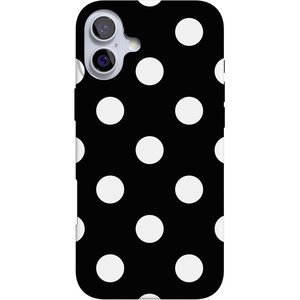 image:imageCasely iPhone 16 Case  Love Song  Lavender Heart  Compatible with MagSafe  Classic Ultra Slim DesignHigh Contrast  Black Polka Dot