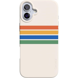 image:imageCasely iPhone 16 Case  Love Song  Lavender Heart  Compatible with MagSafe  Classic Ultra Slim DesignTotally Groovy  Rainbow Stripes Color Block