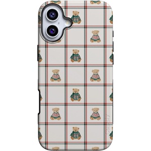 image:imageCasely iPhone 16 Plus Case  Bear Hugs  Teddy Squares  Bold Protective Design  MagSafe Compatible Design