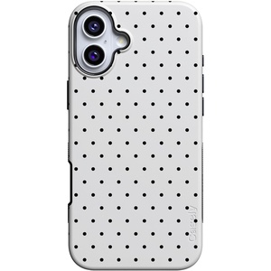 image:imageCasely iPhone 16 Plus Case  On the Dot  White Polka Dot  Bold Protective Design  Compatible with MagSafe