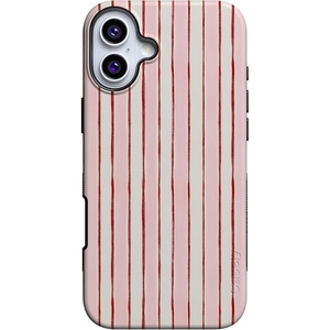 image:imageCasely iPhone 16 Plus Case  Pretty in Pastel  Blush Stripes  Bold Protective Design  MagSafe Compatible Design