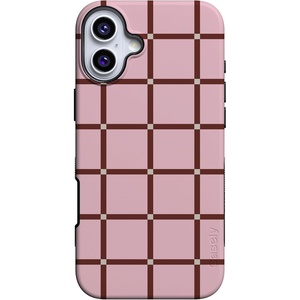 image:imageCasely iPhone 16 Plus Case  Uptown Gridlock  Pink Checkerboard  Bold Protective Design  Compatible with MagSafe