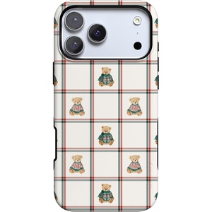 image:imageCasely iPhone 17 Pro Case  Bear Hugs  Teddy Squares  Bold Protective Design  MagSafe Compatible Design