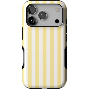 image:imageCasely iPhone 17 Pro Case  Butter Yellow Stripes  Sunday Best  Bold Protective Design  Compatible with MagSafe