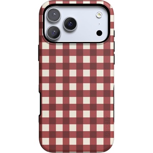 image:imageCasely iPhone 17 Pro Case  Checked Twice  Red Plaid  Bold Protective Design  MagSafe Compatible Design