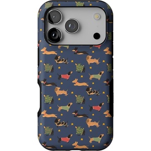 image:imageCasely iPhone 17 Pro Case  Dashing Doxies  Dachshund Dog  Bold Protective Design  MagSafe Compatible Design