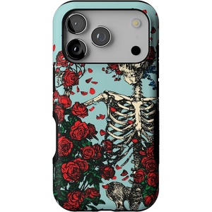 image:imageCasely iPhone 17 Pro Case  Forever Grateful  Grateful Dead Skeleton Floral  Bold Protective Design  Compatible with MagSafe