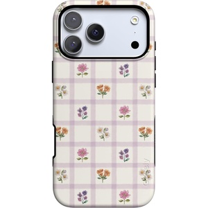 image:imageCasely iPhone 17 Pro Case  Meadow Check  Floral Gingham  Bold Protective Design  Compatible with MagSafe