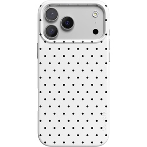 image:imageCasely iPhone 17 Pro Case  On the Dot  White Polka Dot  Compatible with MagSafe  Classic Ultra Slim Design