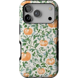 image:imageCasely iPhone 17 Pro Case  Pumpkin Patch  Green Vines  Bold Protective Design  MagSafe Compatible Design
