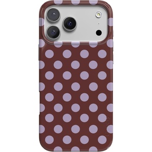 image:imageCasely iPhone 17 Pro Case  Spotted in SoHo  Burgundy Polka Dot  Compatible with MagSafe  Classic Ultra Slim Design