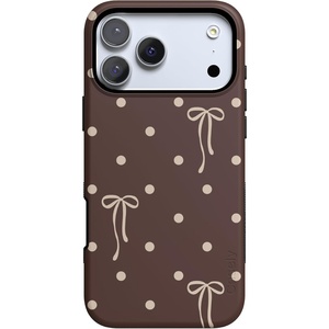 image:imageCasely iPhone 17 Pro Case  Teddy Bows  Brown Polka Dot  Bold Protective Design  MagSafe Compatible Design